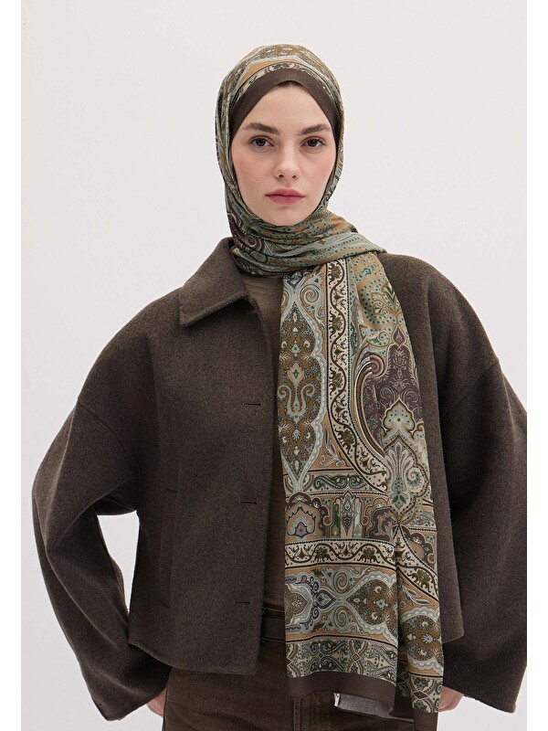 Fresh Scarfs Vera Desen Şal Kahve