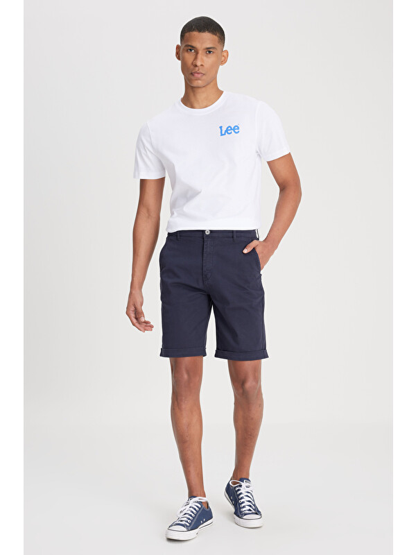 Lee Regular Fit Normal Bel Lacivert Şort