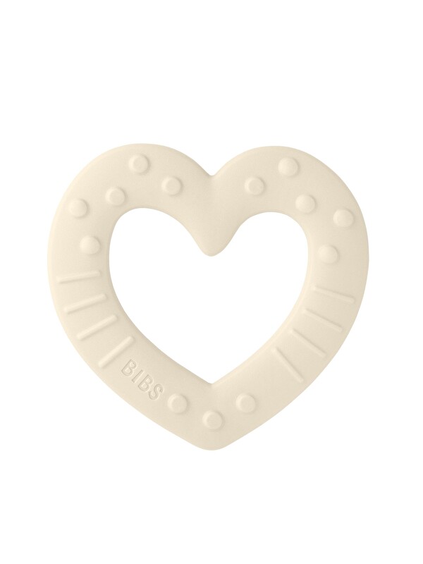 Bibs Baby Bitie Diş Kaşıyıcı Heart-Ivory