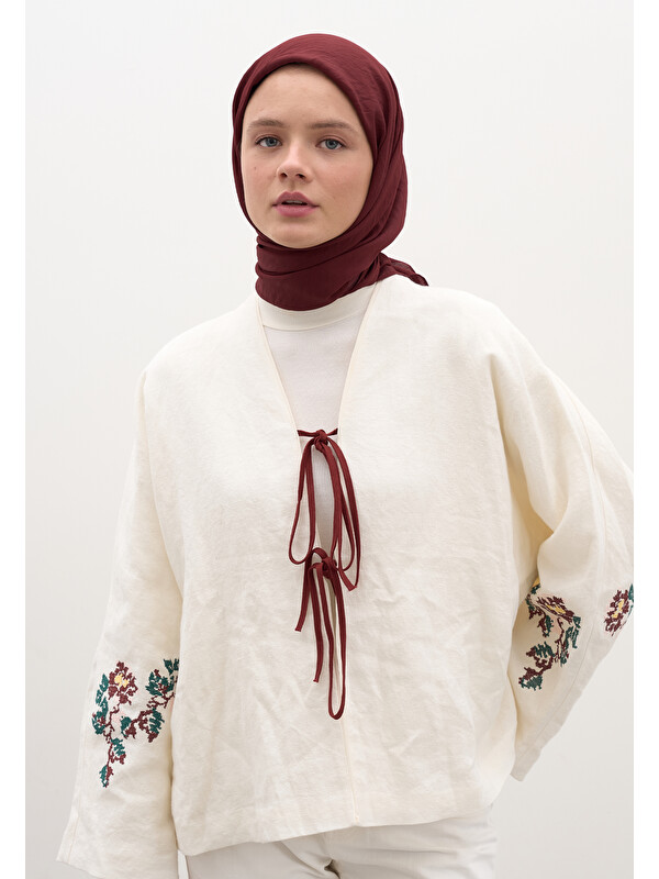 Fresh Scarfs Pamuk Viskon Eşarp Bordo