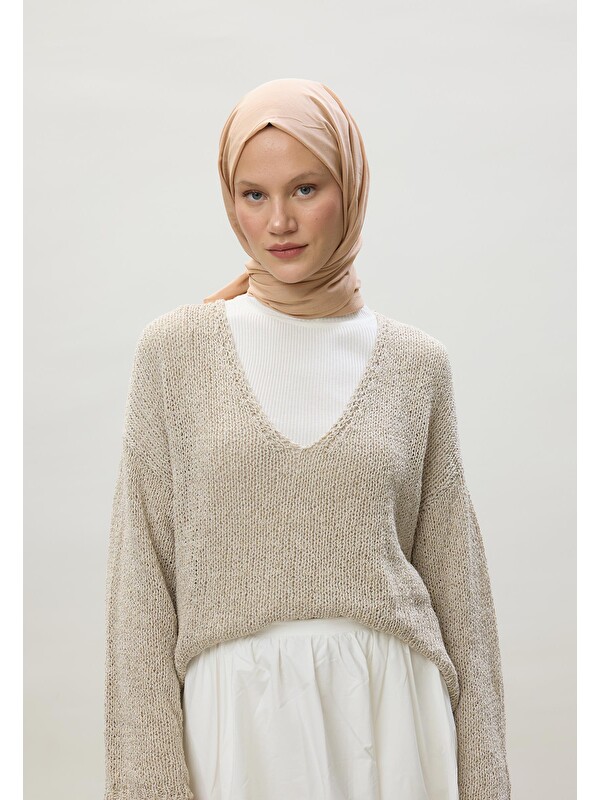 Fresh Scarfs İnce Pamuk Vual Şal Nude
