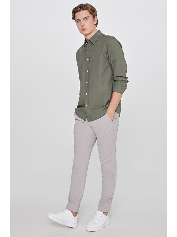 Lee Slim Fit Dar Kesim Normal Bel Cepli Esnek  Chino Pantolon