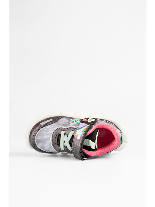 Balloon Işıklı Kız Okul Öncesi Siyah Spor Ayakkabı - Görsel 7