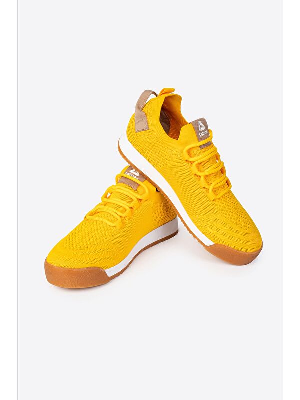 Yuvarlak Burunlu Bağcıklı Triko Detaylı Erkek Günlük Spor Ayakkabı - Görsel 6