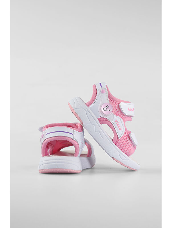 Mocha Hafif Kız Bebek Pembe Sandalet - Görsel 4