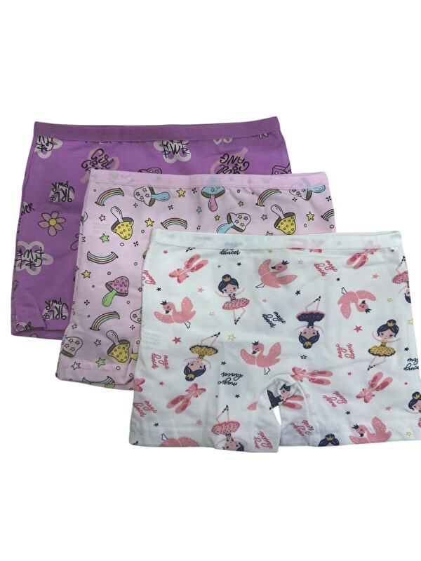 Güneş Kız Çocuk Boxer 3'lü Paket