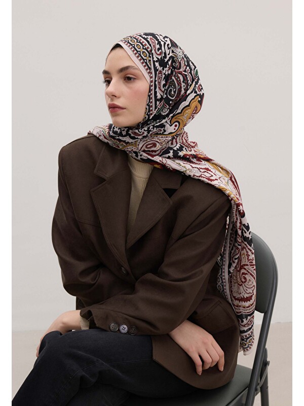 Fresh Scarfs Lena Desen Şal Kızıl