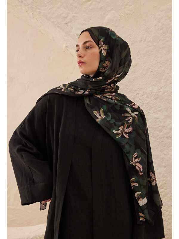Fresh Scarfs Estelle Desen Rami Şal Siyah