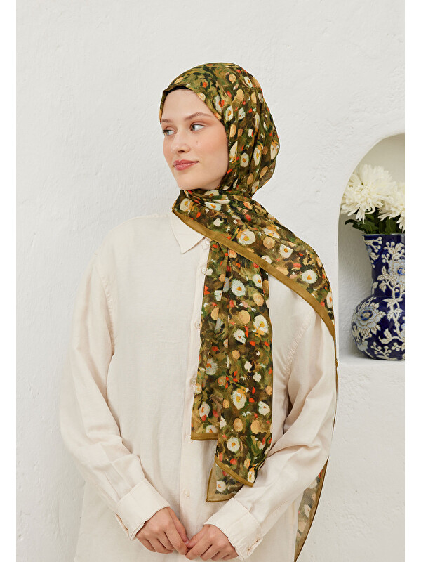 Fresh Scarfs Agnes Desen Rami Şal Toprak