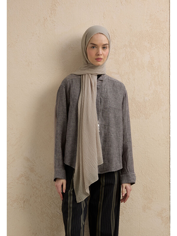 Fresh Scarfs Modal Krinkıl Şal Gümüş