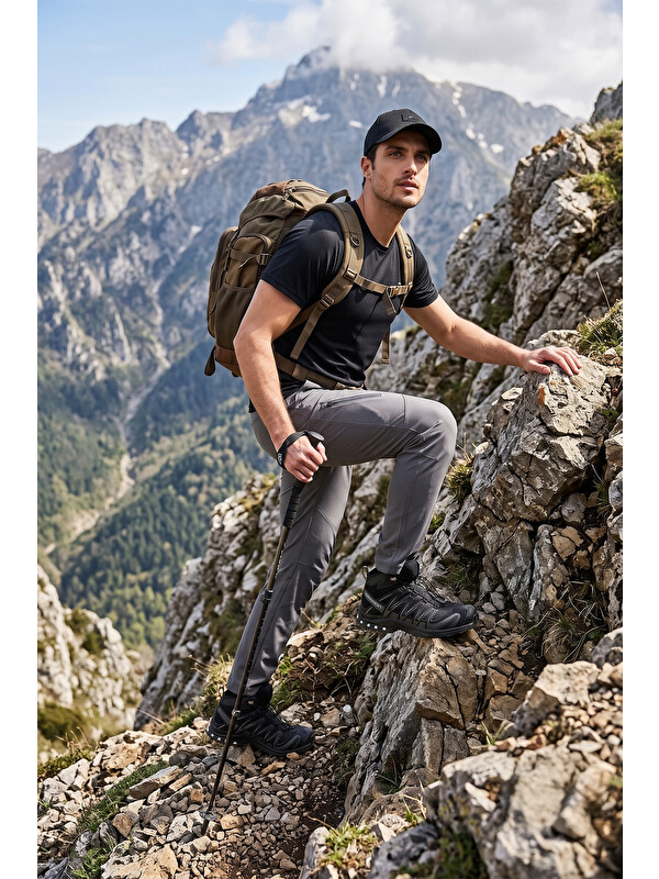 Buratti Normal Kalıp Lastikli Bel Düz Paça Trekking Pantolon 693159