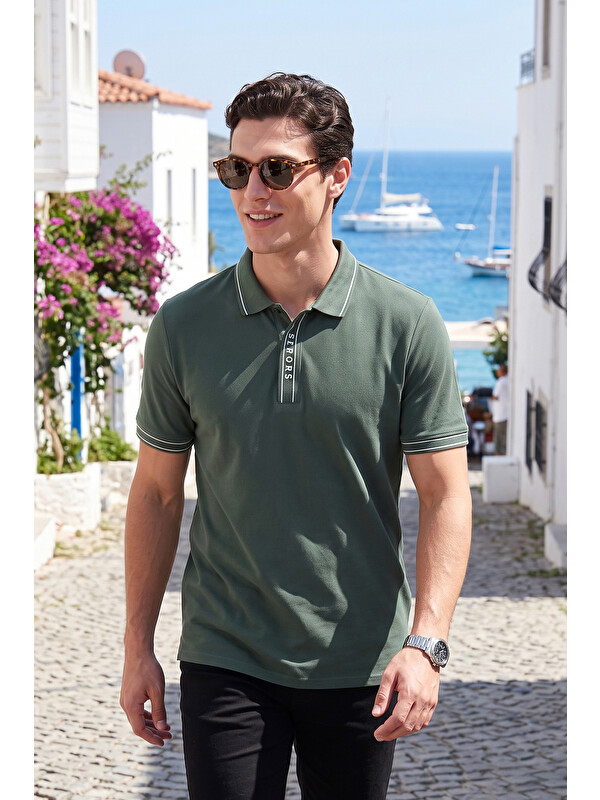 Buratti Pamuklu Regular Fit Yarım Fermuarlı Polo T Shirt 5904073