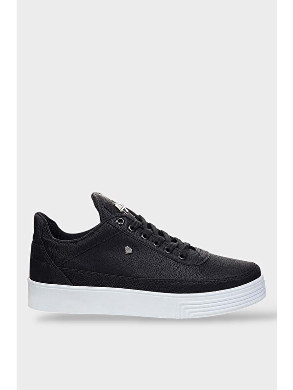 LİGER Erkek Günlük Yumuşak İç Astarlı Sneaker Spor Ayakkabı Sİyah - Beyaz