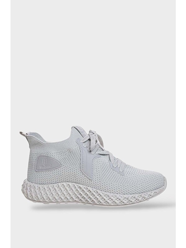 LİGER Unisex Triko Örme Sneaker Spor Ayakkabı Grİ
