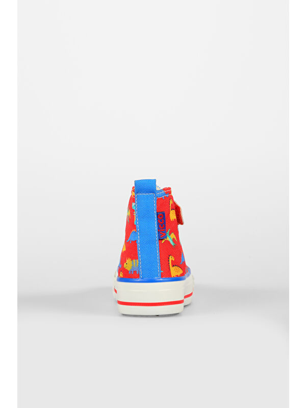 Ada Desenli Unisex Bebek Kırmızı Sneaker - Görsel 6