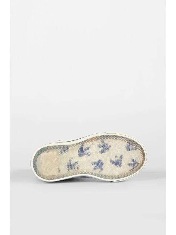 Ada Desenli Erkek Bebek Saks Mavi Sneaker - Görsel 8