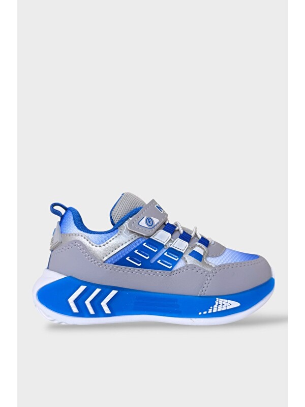 LİGER Cırtlı Hafif Anatomik Taban Günlük Sneaker Çocuk Spor Ayakkabı Grİ