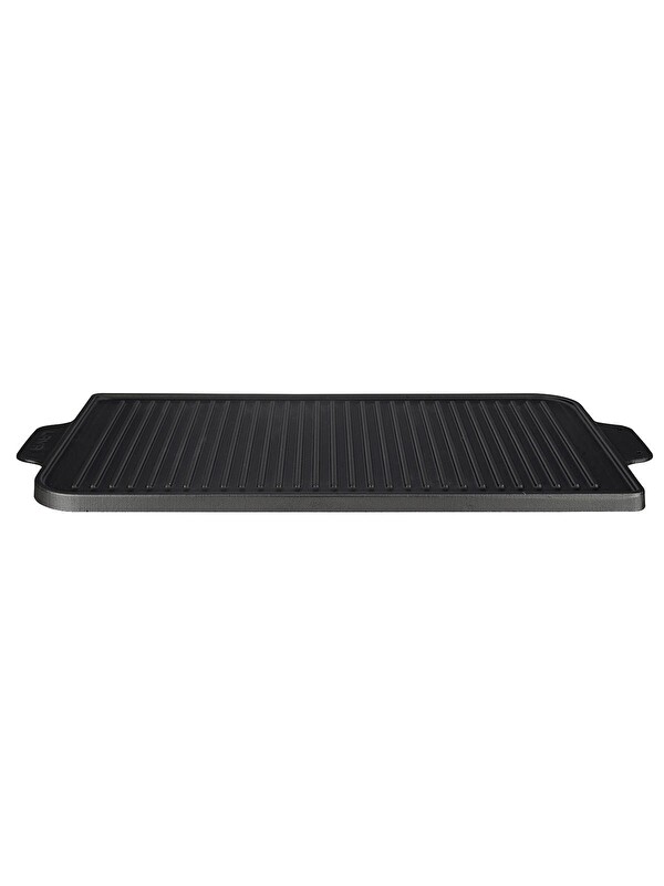 LAVA Dikdörtgen Izgara Çift Yön Hot Plate Döküm Demir Yekpare Çift Kulplu Ölçü 26x47cm.