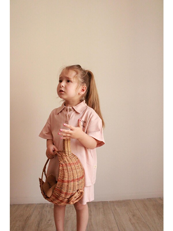 Oh La La Koala For Little Ones Yaprak Nakışlı Polo Yaka Şortlu Takım