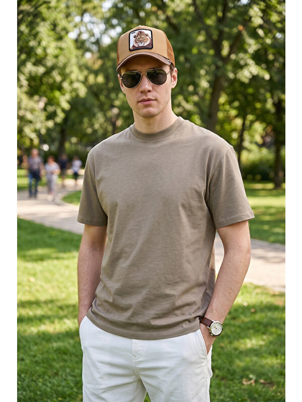 Buratti Pamuklu Relaxed Fit Sıfır Yaka Erkek T Shirt 5905446