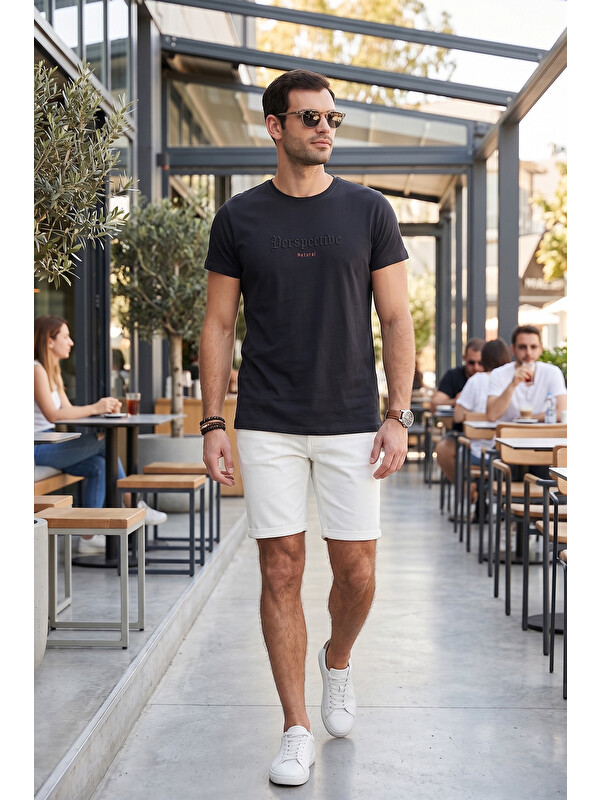 Buratti Pamuklu Slim Fit Bisiklet Yaka Erkek %100 Pamuk Tişört 541PERSPECTIve