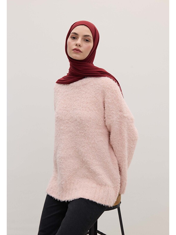 Fresh Scarfs Bambu Penye Şal Bordo