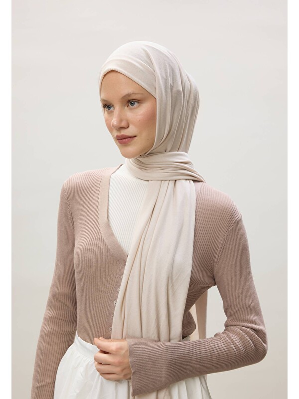 Fresh Scarfs Penye Şal Fildişi