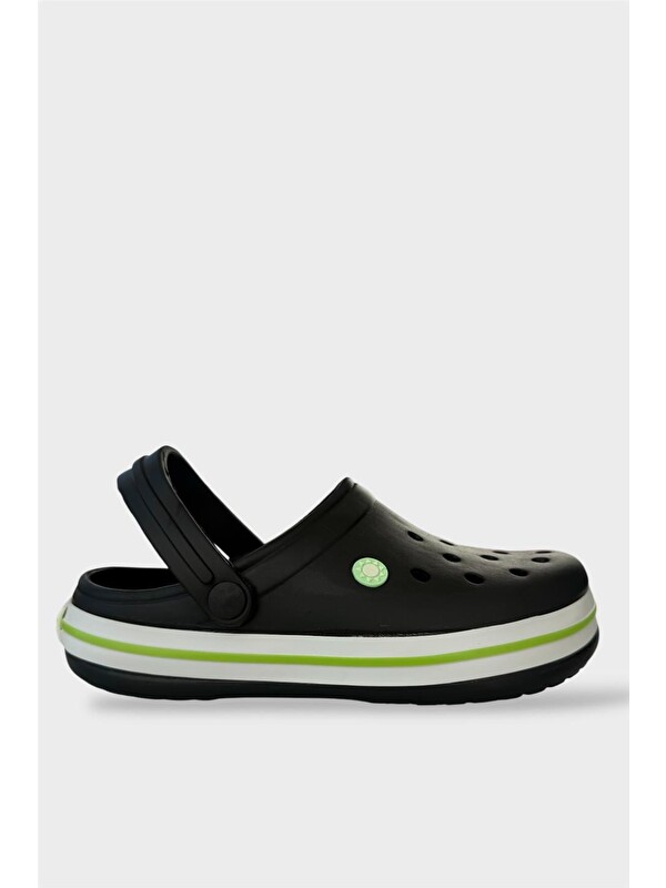 LİGER Unisex Comfort Hafif Medikal Hemşire Sabo Terlik Sİyah - Yeşİl