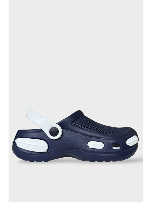 LİGER Unisex Comfort Medikal Hemşire Sabo Terlik Lacİvert - Beyaz