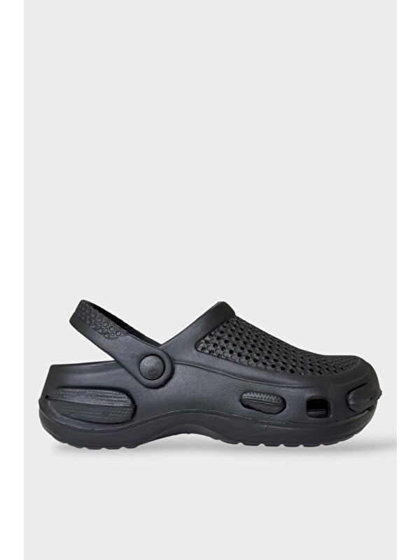 LİGER Unisex Comfort Medikal Hemşire Sabo Terlik Sİyah - Sİyah