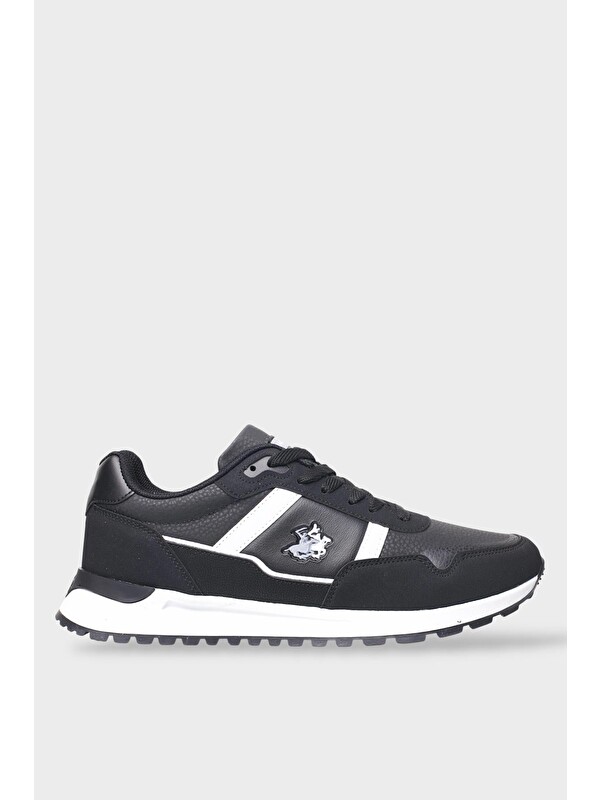 LİGER Erkek Ortopedik Cilt Günlük Yürüyüş Koşu Sneaker Spor Ayakkabı Sİyah - Beyaz