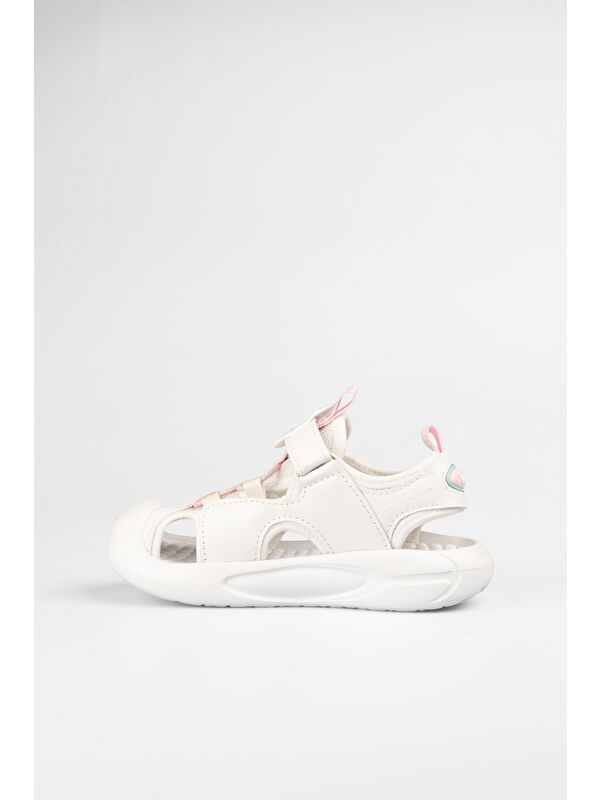 Rocket Işıklı Kız Okul Öncesi Beyaz Sandalet - Görsel 7