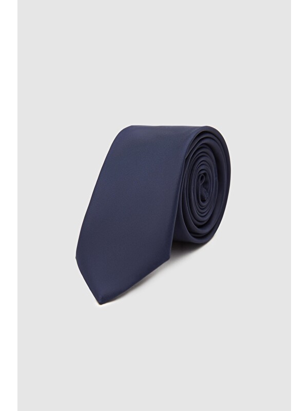 D'S damat Lacivert Düz 5,5 Cm Kravat