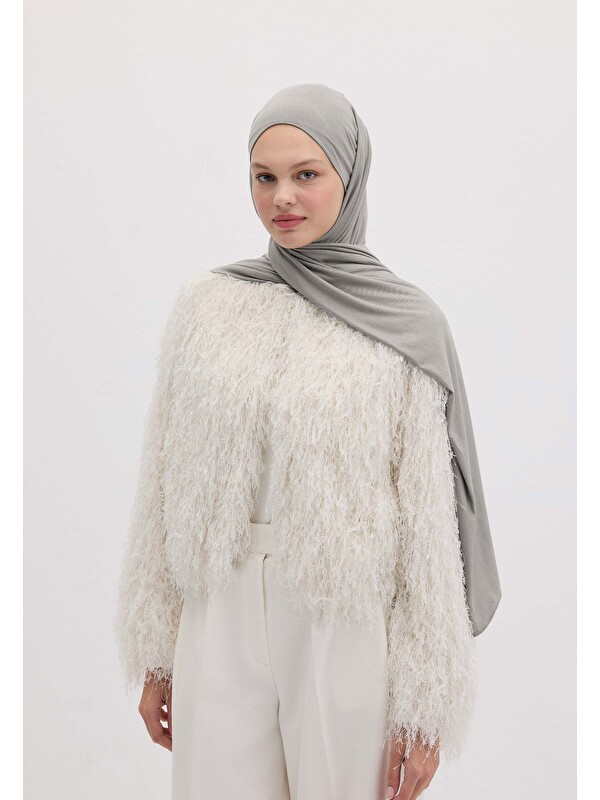 Fresh Scarfs Bambu Penye Şal Füme