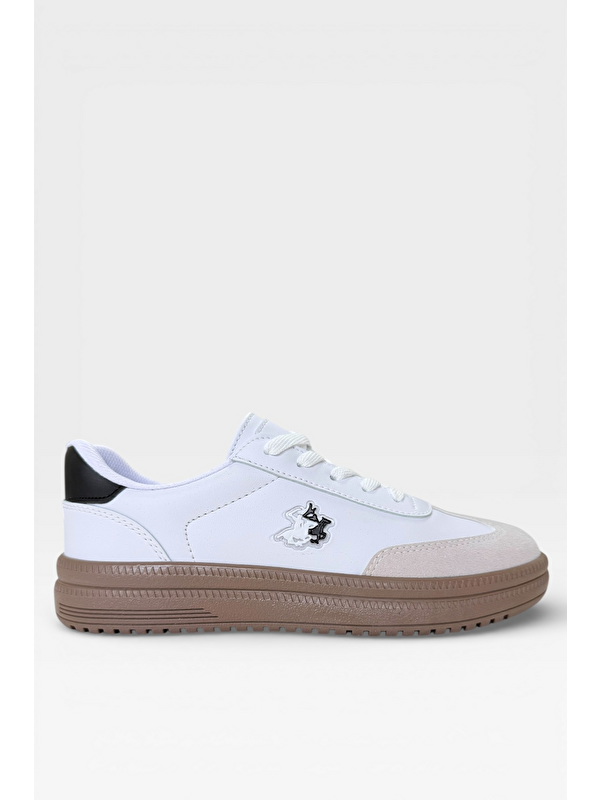 LİGER Unisex Rahat Hafif Termo Taban Kadın Sneaker Ayakkabı Beyaz Sİyah