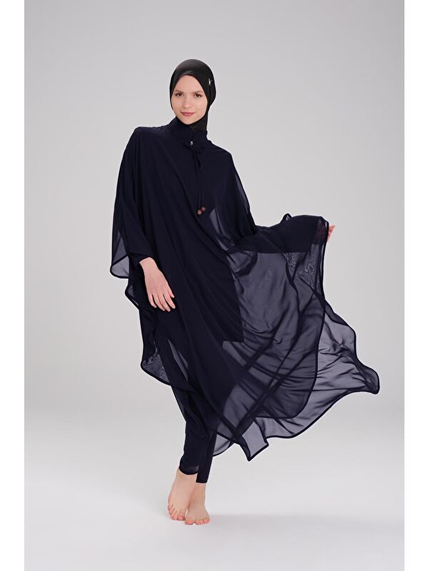 Haşema Lacivert Uzun Pareo 4093