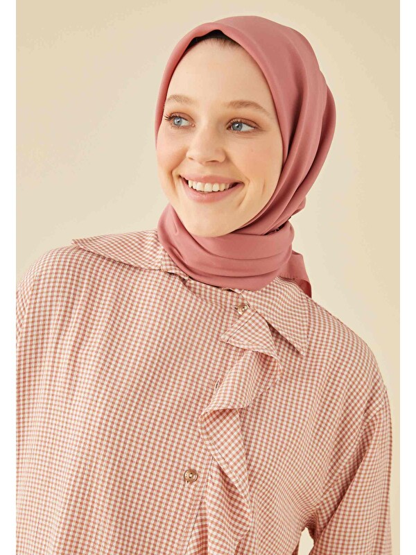 Fresh Scarfs Pamuk İpek Eşarp Gül Kurusu