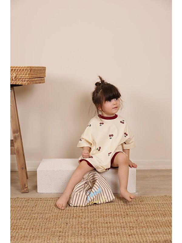 Oh La La Koala For Little Ones Kiraz Baskılı Oversize Tulum