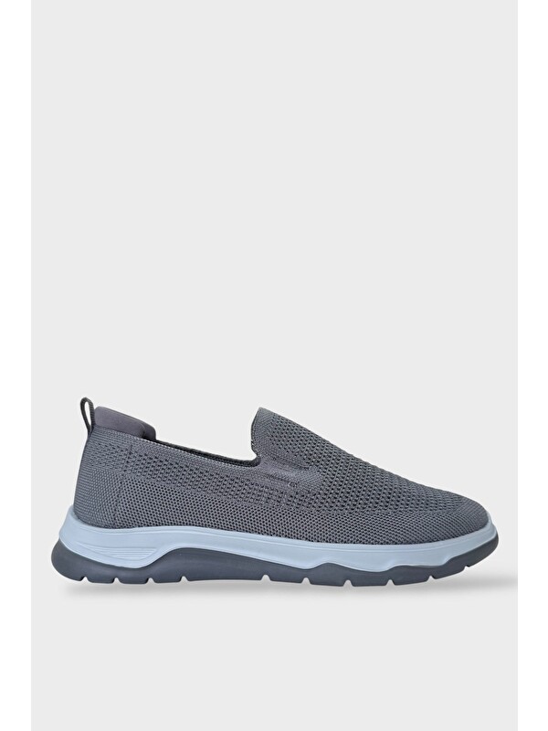 LİGER Erkek Nefes Alabilen Triko Sneaker Ayakkabı Füme