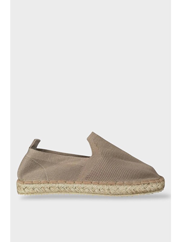 LİGER Unisex El Yapımı Triko Espadril Kum
