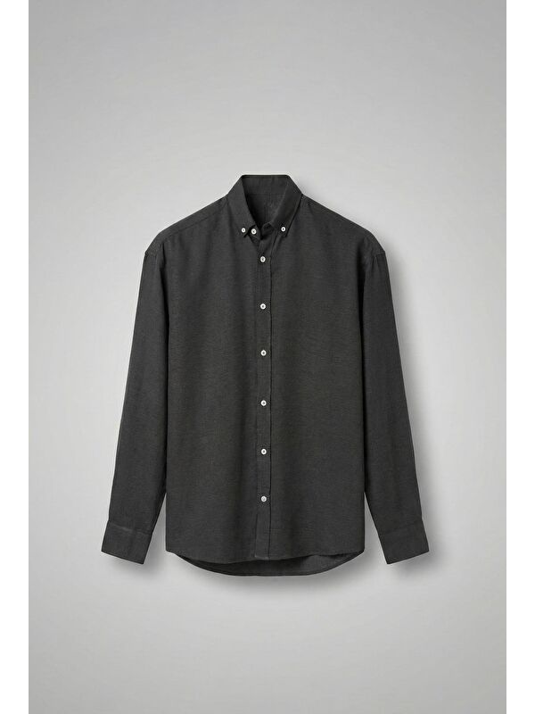 Abluka Online Erkek Oversize Basic Rahat Gömlek Siyah