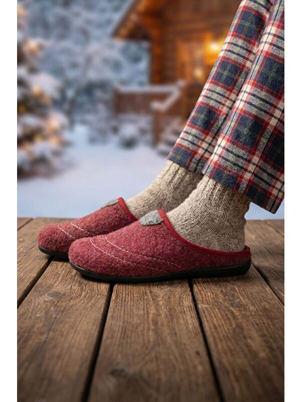 Gezer Lacivert Gezer Kışlık Ev Kadın Bahçe Çıkarılabilir iç Taban Terlik