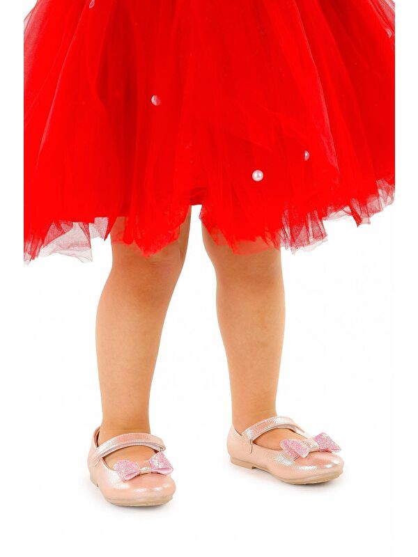 Cırtlı Fiyonklu Kız Çocuk Babet Ayakkabı Ege 200 Vakko - Görsel 3