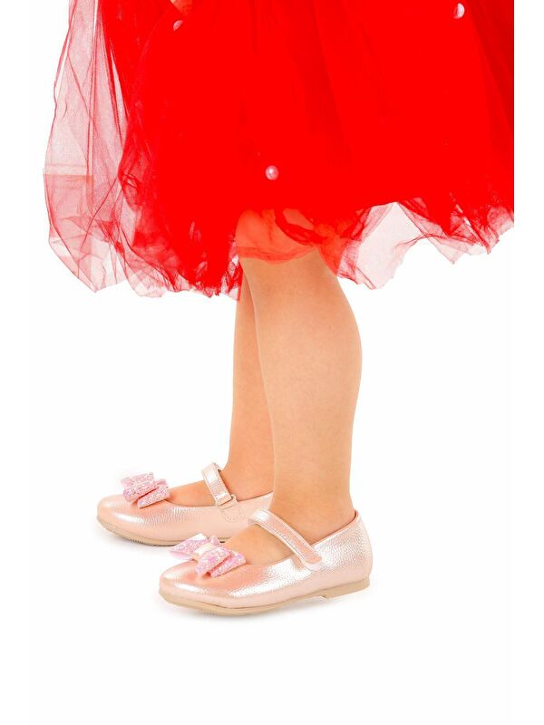 Cırtlı Fiyonklu Kız Çocuk Babet Ayakkabı Ege 200 Vakko - Görsel 4