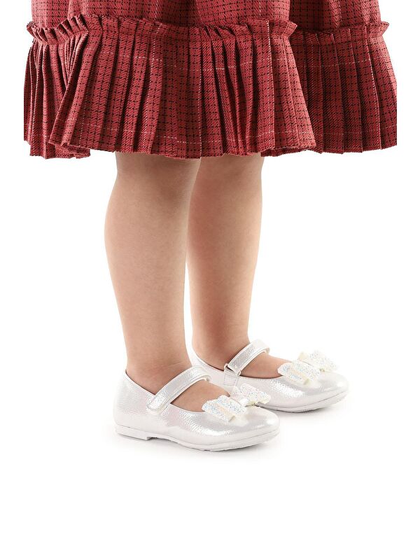 Kiko Kids Pembe Kiko Kids Cirtli Fiyonklu Kız Çocuk Babet Ayakkabı Vakko