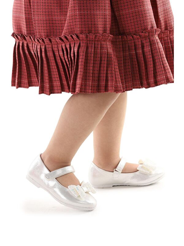 Kiko Kids Pembe Kiko Kids Cirtli Fiyonklu Kız Çocuk Babet Ayakkabı Vakko