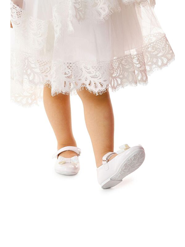 Cırtlı Fiyonklu Kız Çocuk Babet Ayakkabı Ege 200 Rugan - Görsel 5