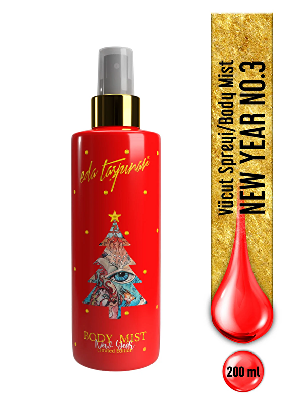 Eda Taşpınar New Year Red No:3 Body Mist Yılbaşı Vücut Spreyi -200ml EGY0009)