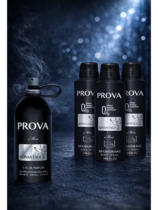 Prova Advantage EDP Erkek Parfüm 120 ml ve Deodorant 150 ml 3 Adet