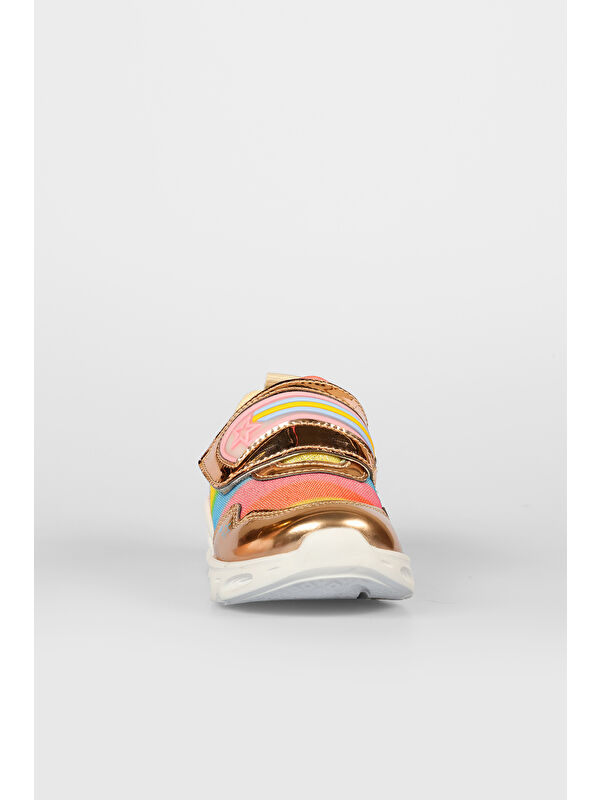 Kita Işıklı Kız Bebek Altın Spor Ayakkabı - Görsel 5